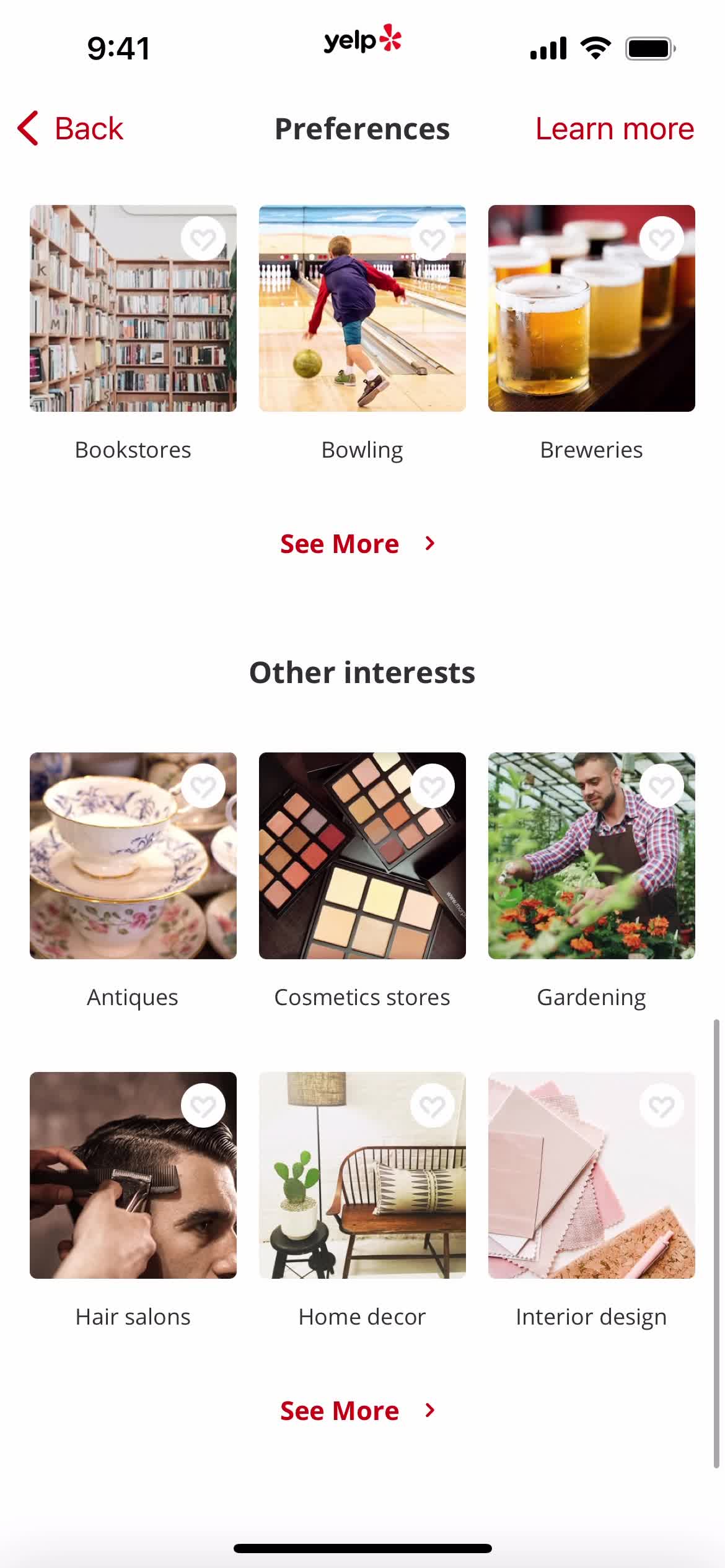 Settings on Yelp video thumbnail