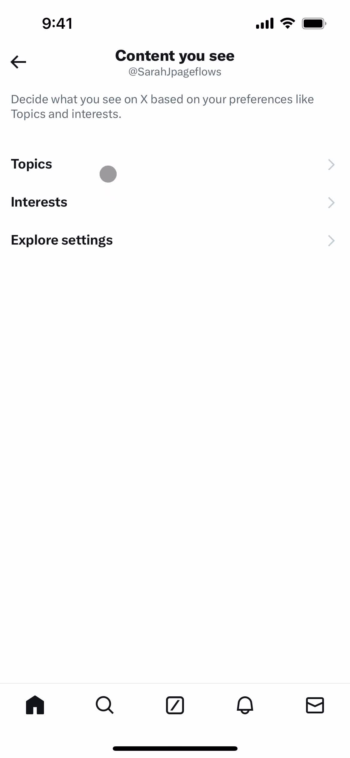 Settings screenshot