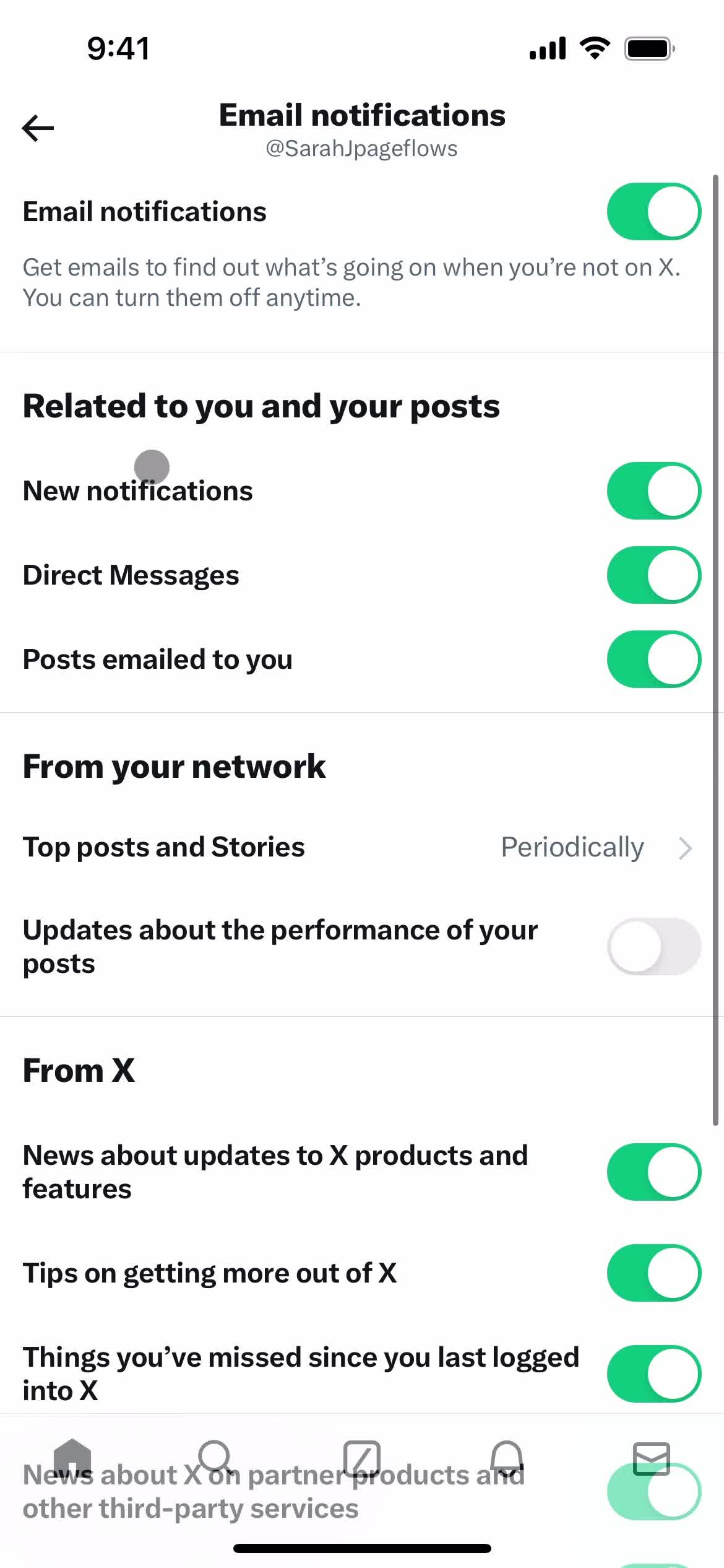 Settings screenshot