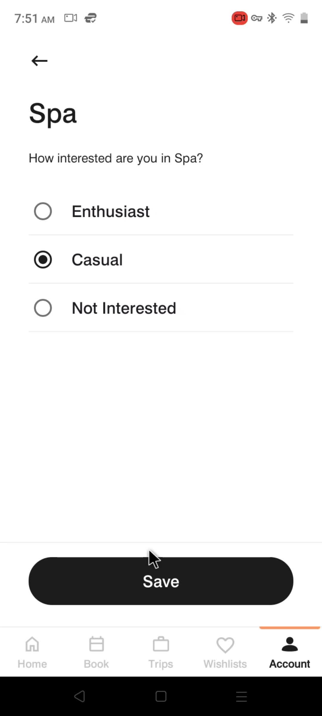 Settings screenshot