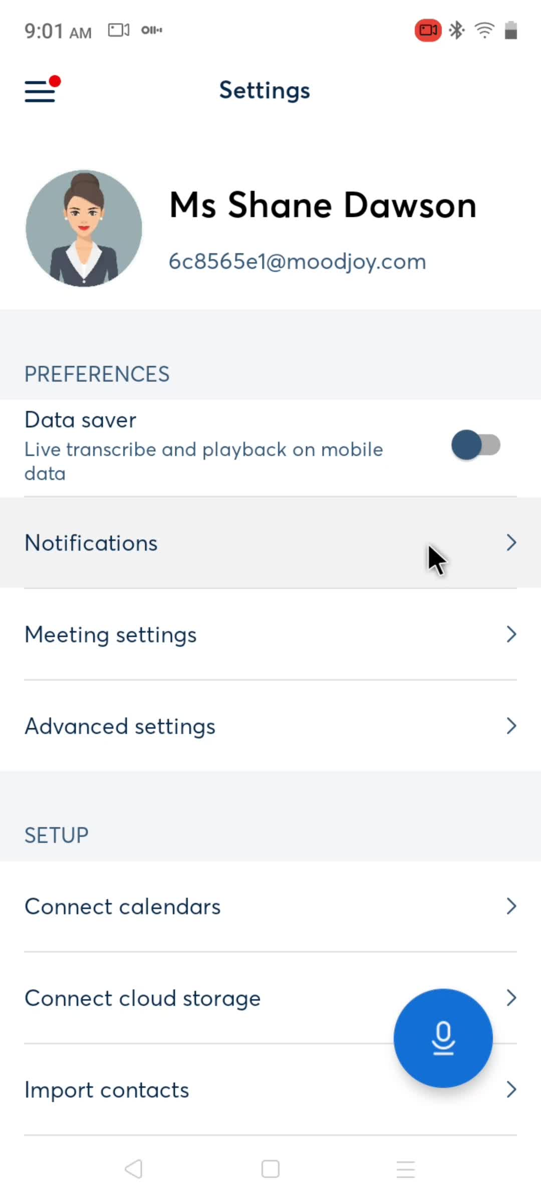 Settings screenshot