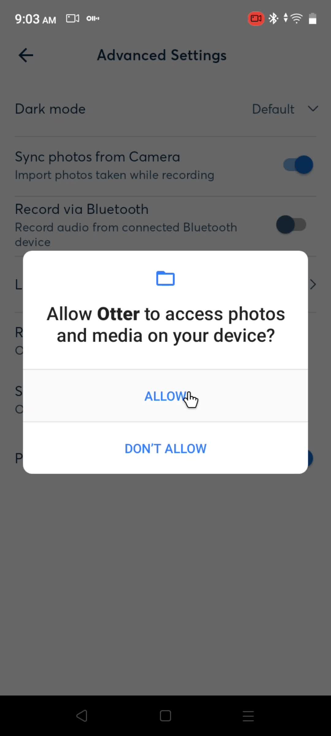 Settings on Otter.ai video thumbnail