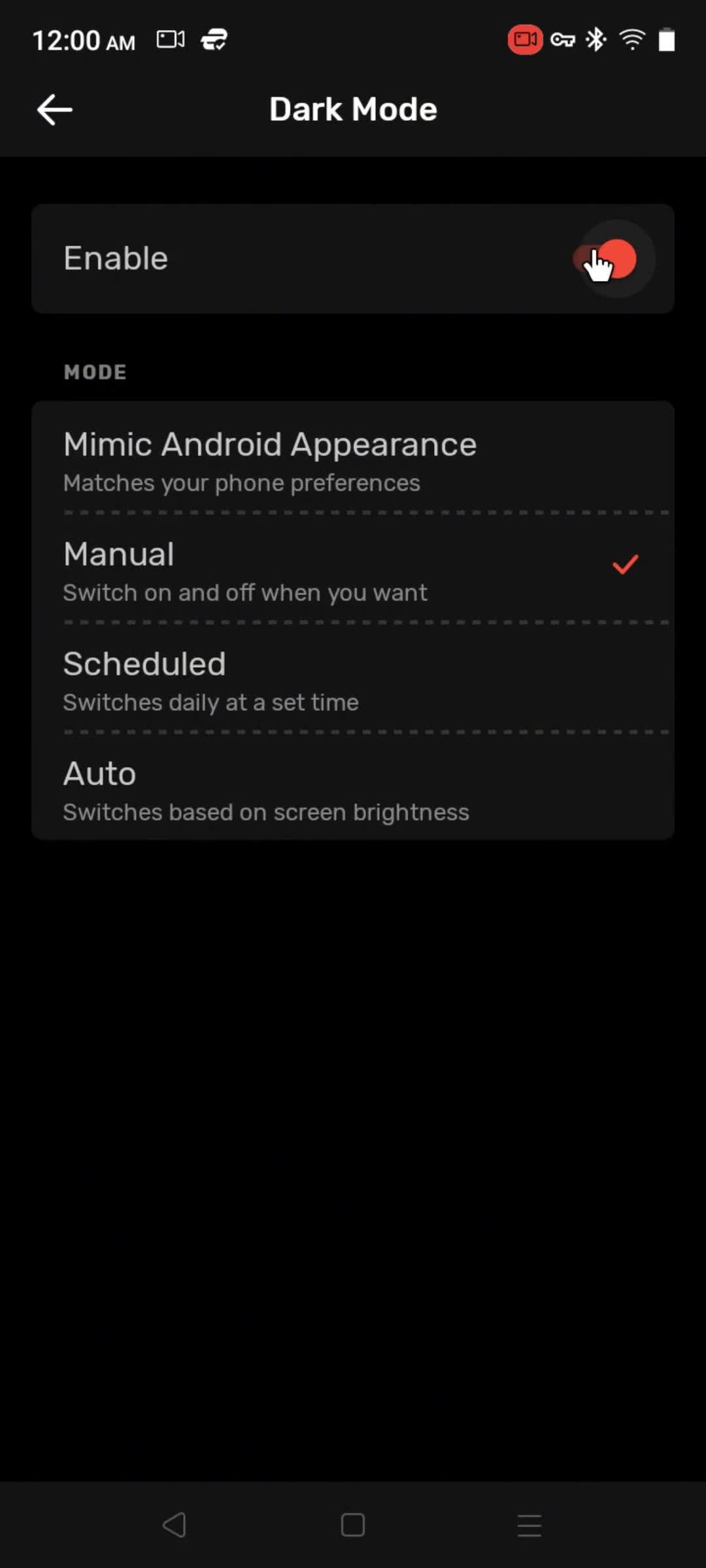 Settings screenshot