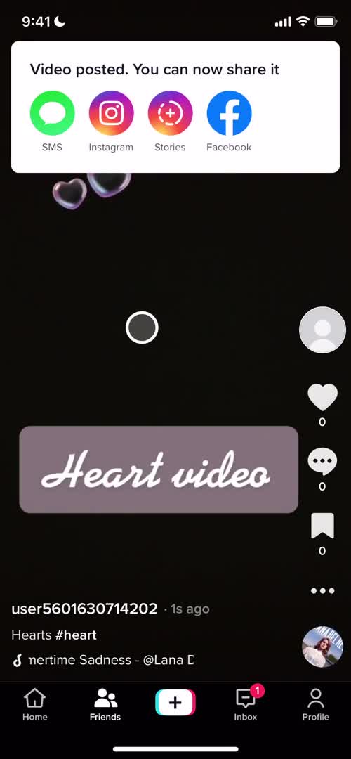 Sharing a video on TikTok video thumbnail