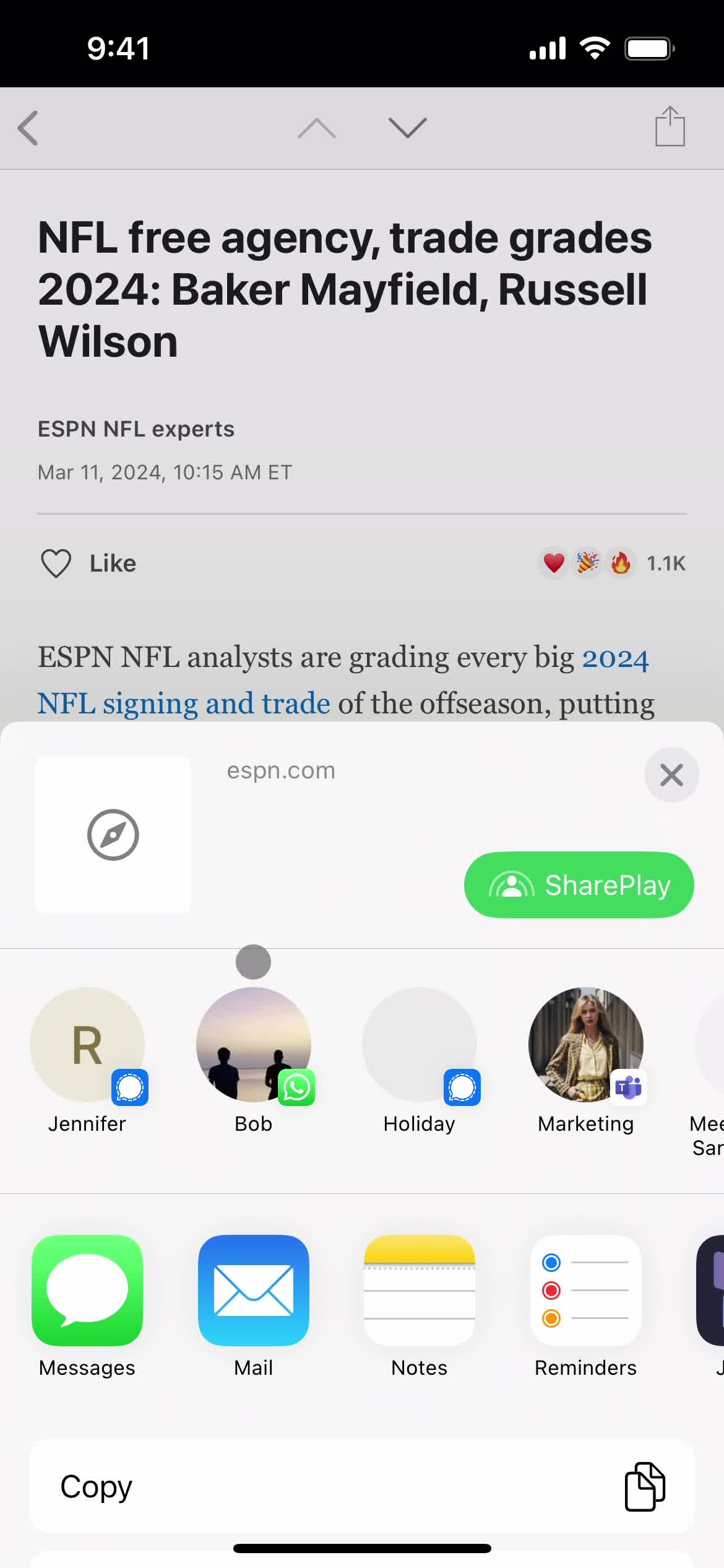 Sharing on ESPN video thumbnail