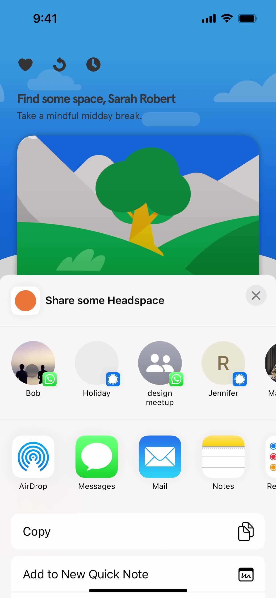 Sharing on Headspace video thumbnail