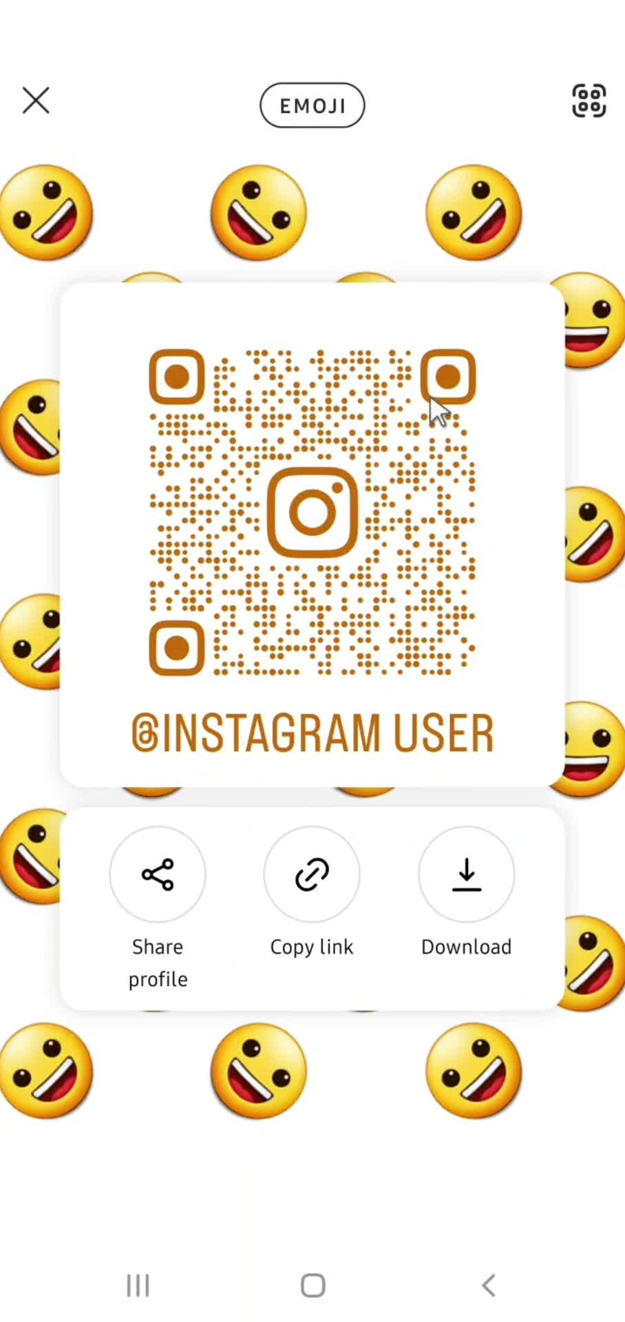 Sharing profile on Instagram video thumbnail