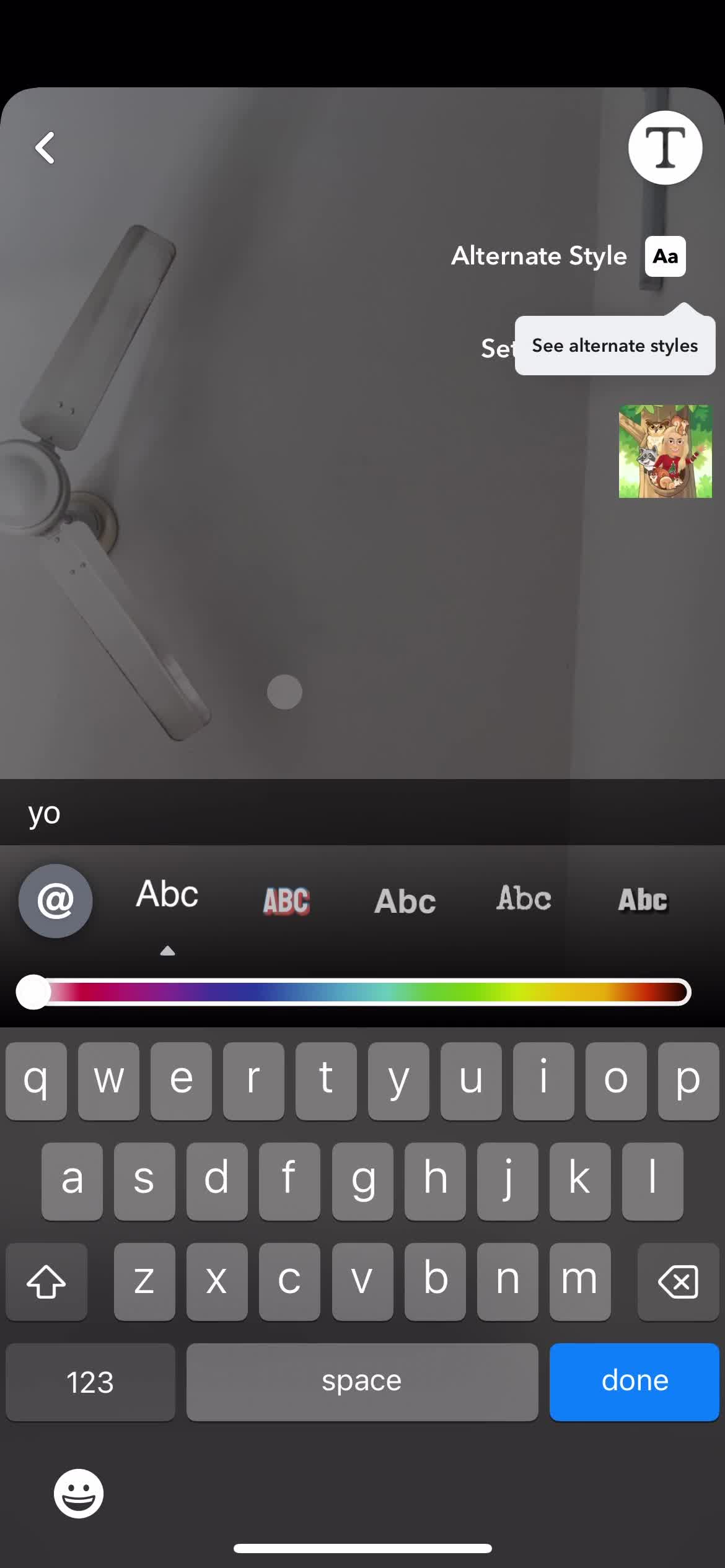 Sharing a video screenshot