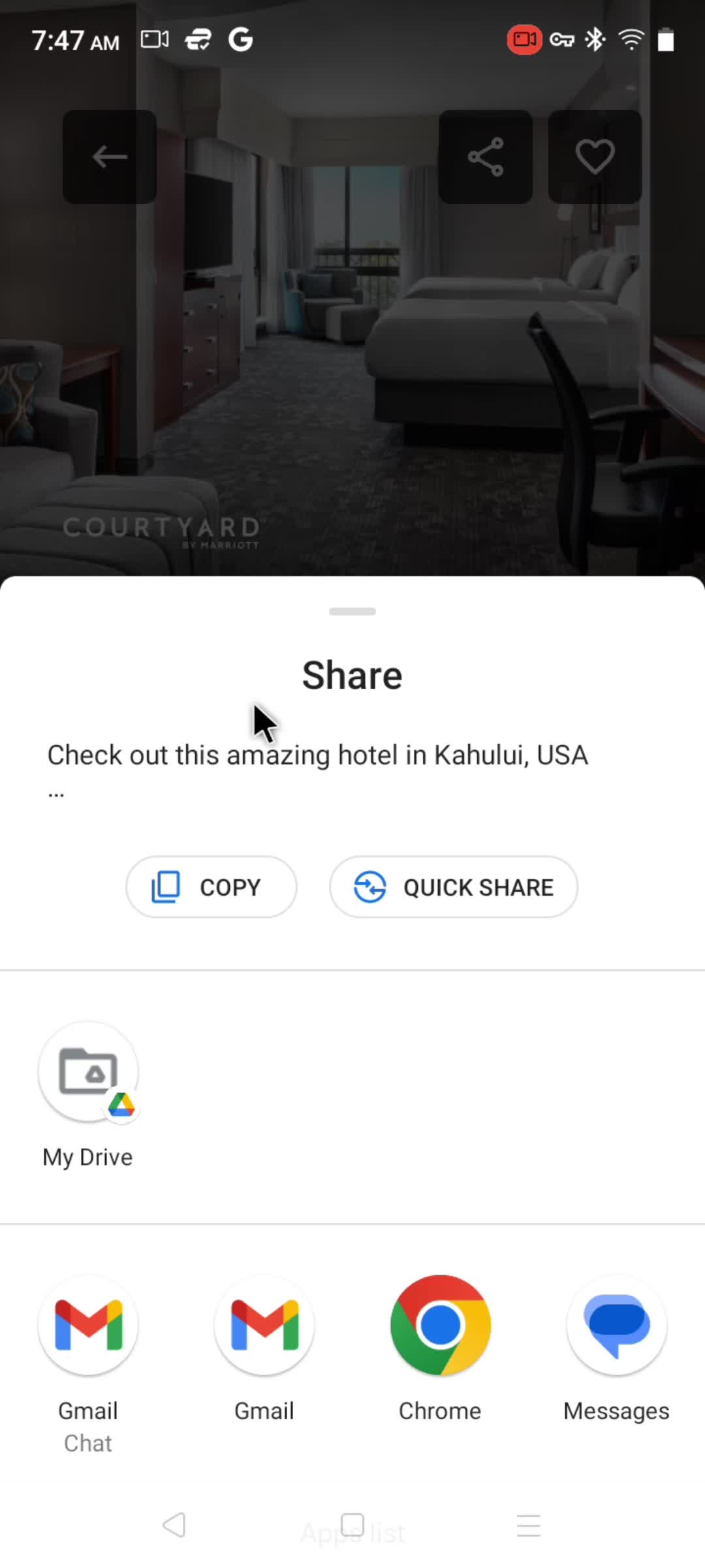 Sharing screenshot