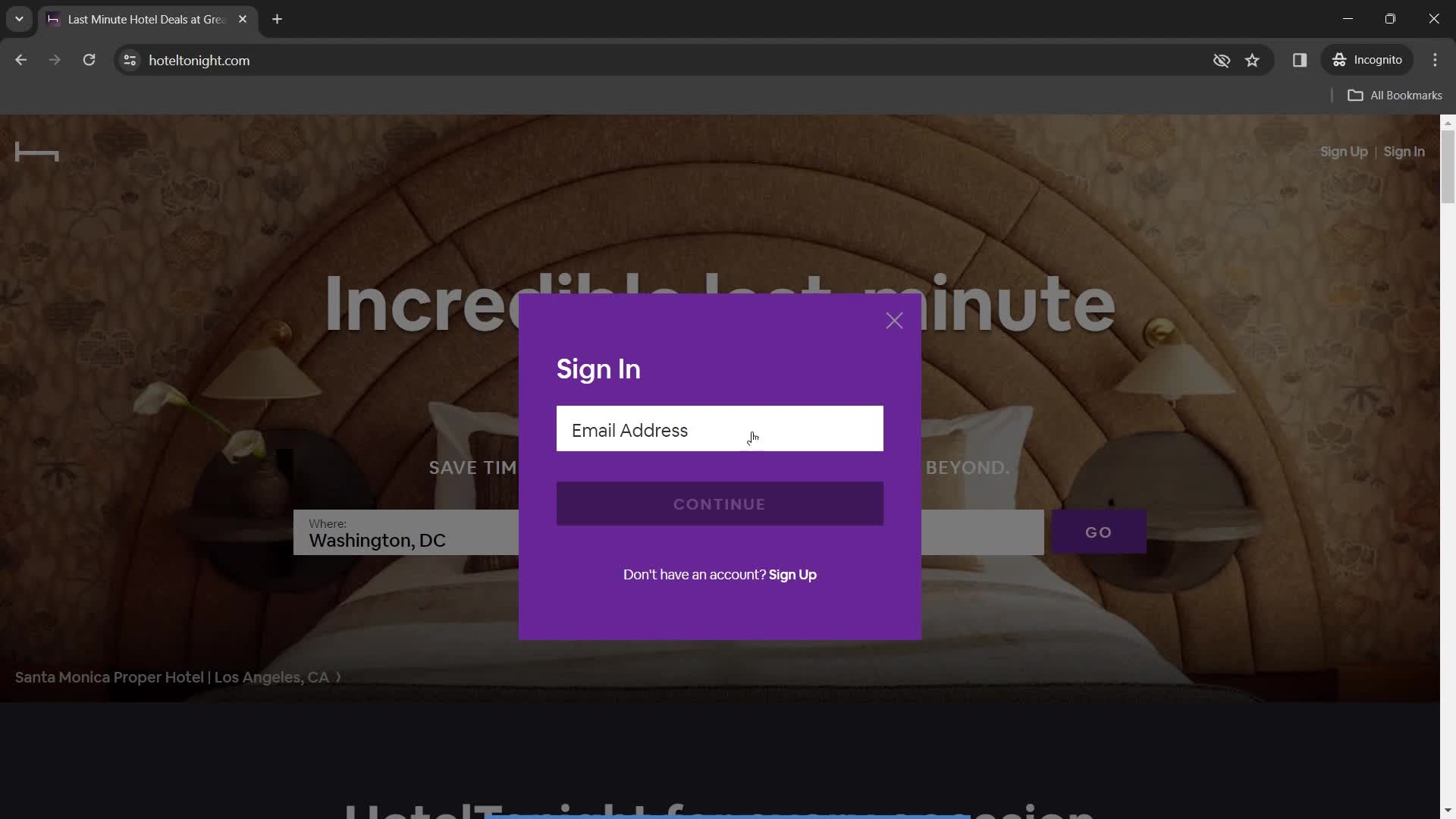 Signing in and out screenshot