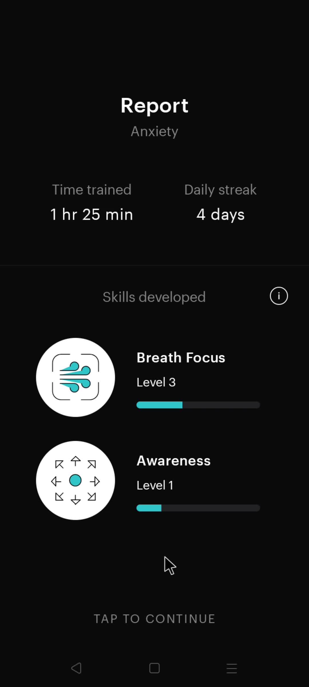 Skills meditation screenshot