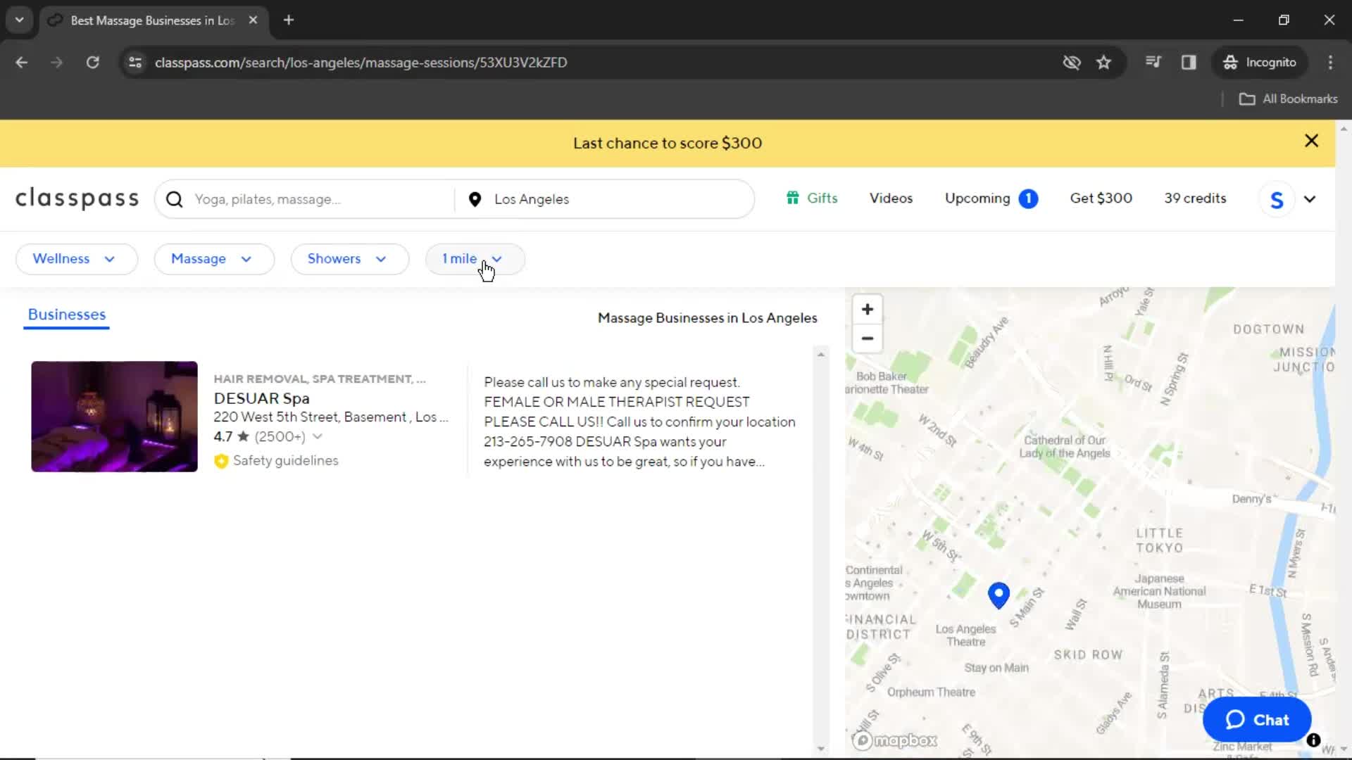 Filtering and sorting screenshot