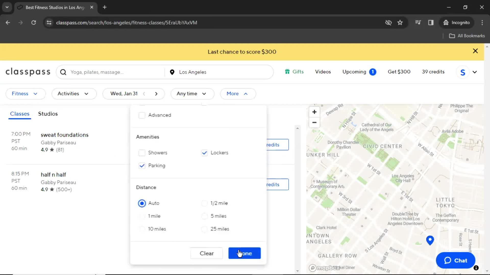Filtering and sorting screenshot