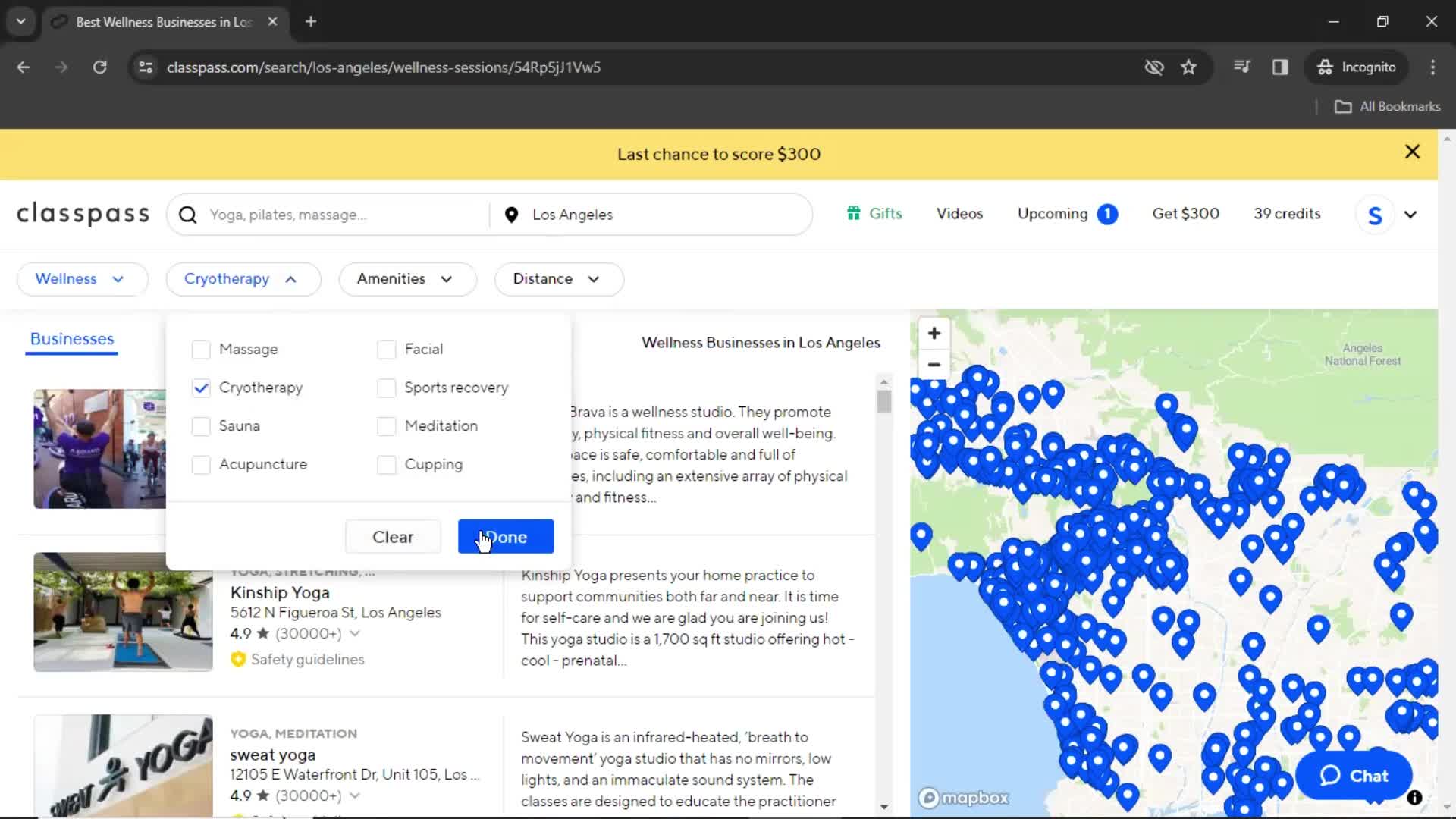 Filtering and sorting screenshot