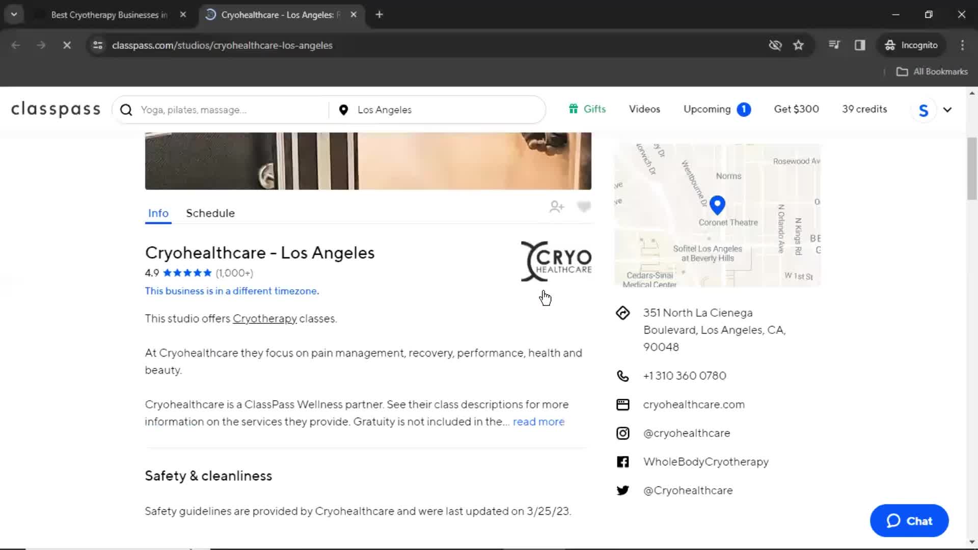 Filtering and sorting screenshot