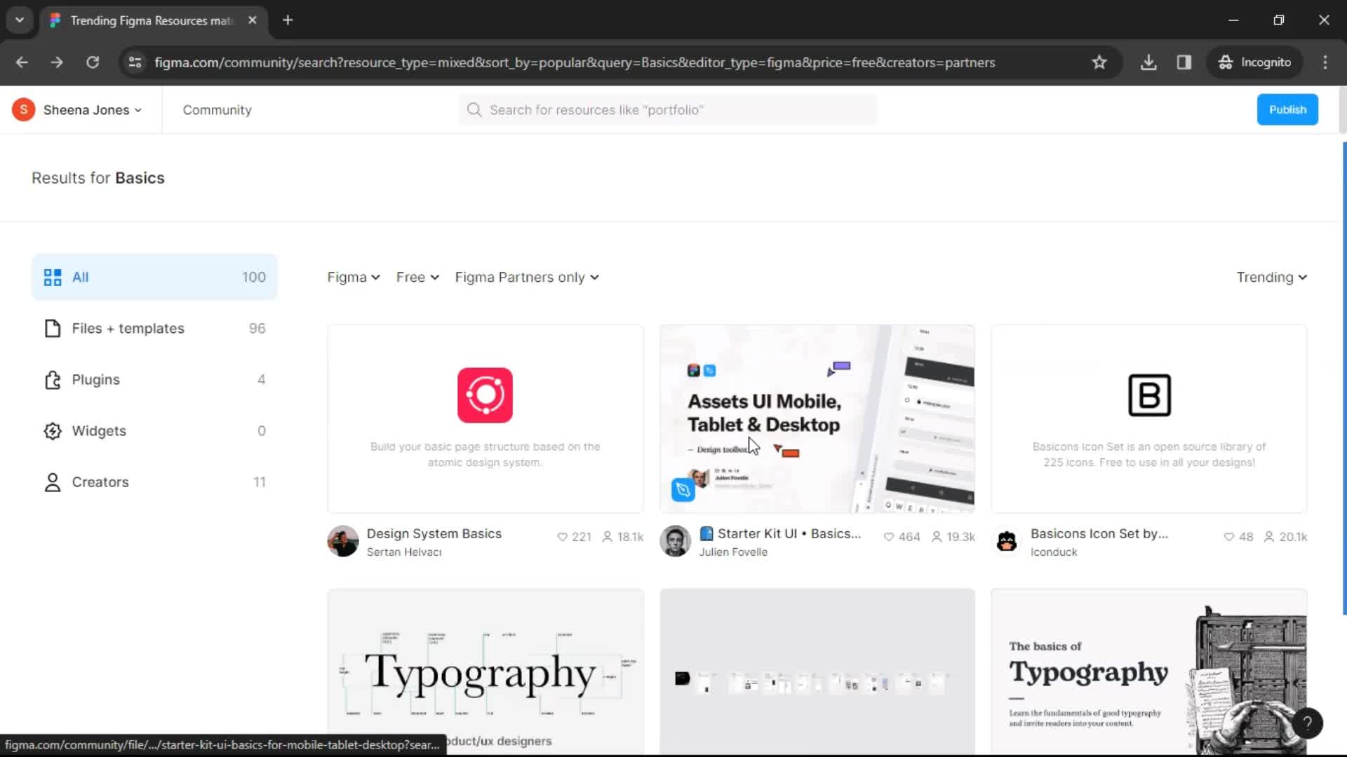 Filtering and sorting screenshot