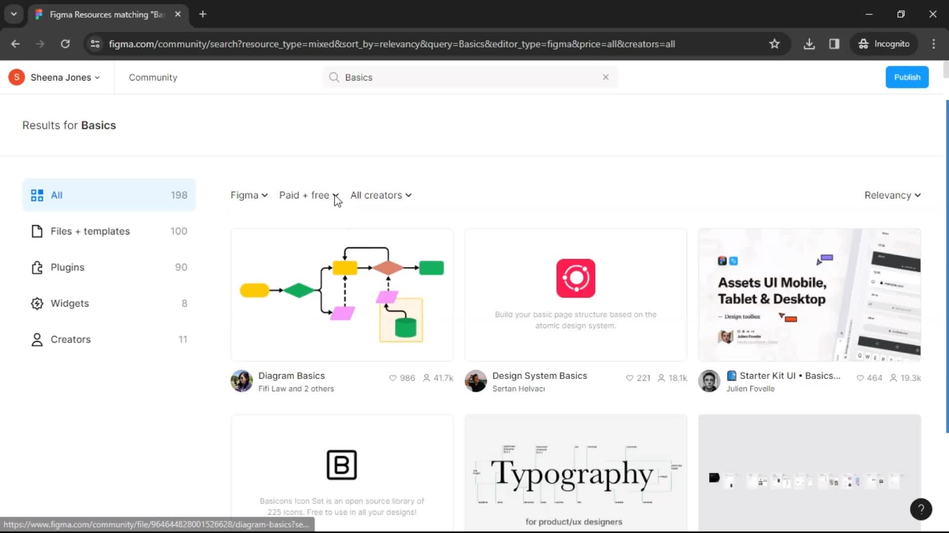 Filtering and sorting screenshot
