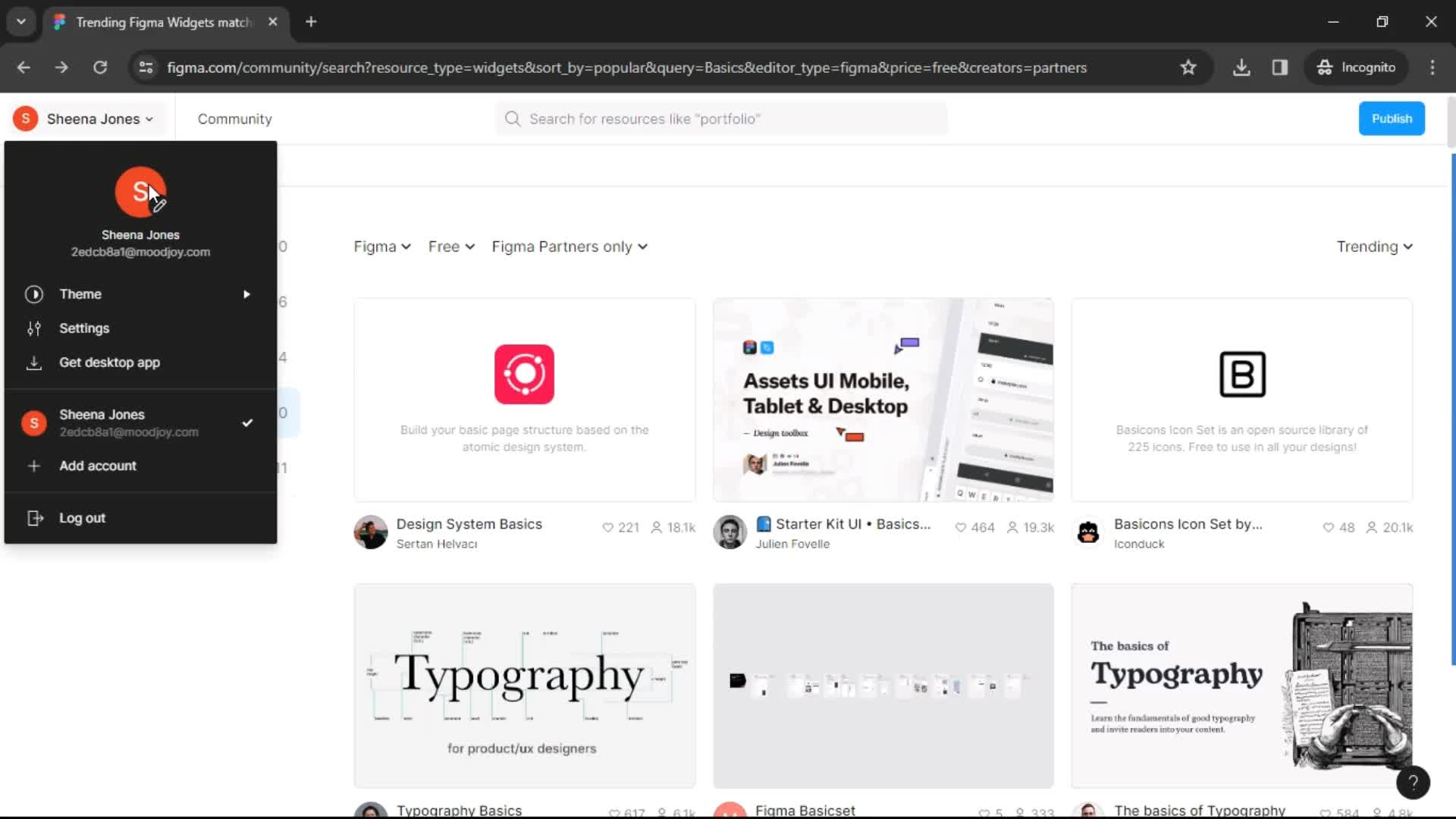 Filtering and sorting screenshot