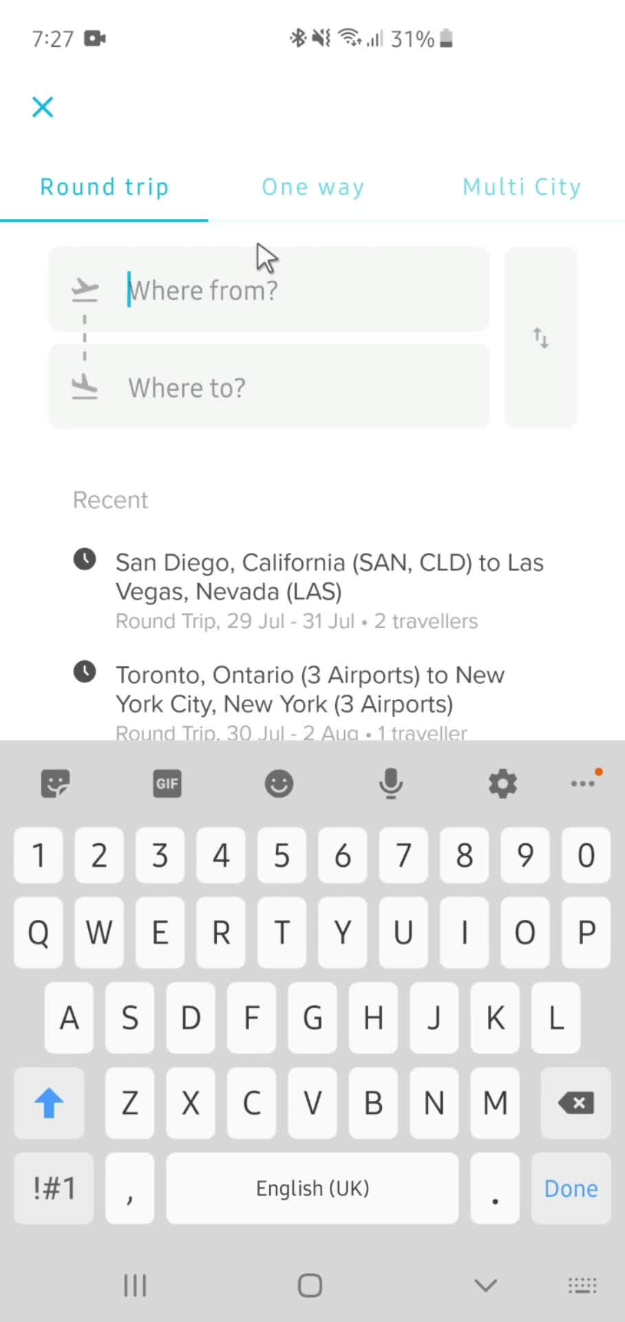 Filtering and sorting screenshot