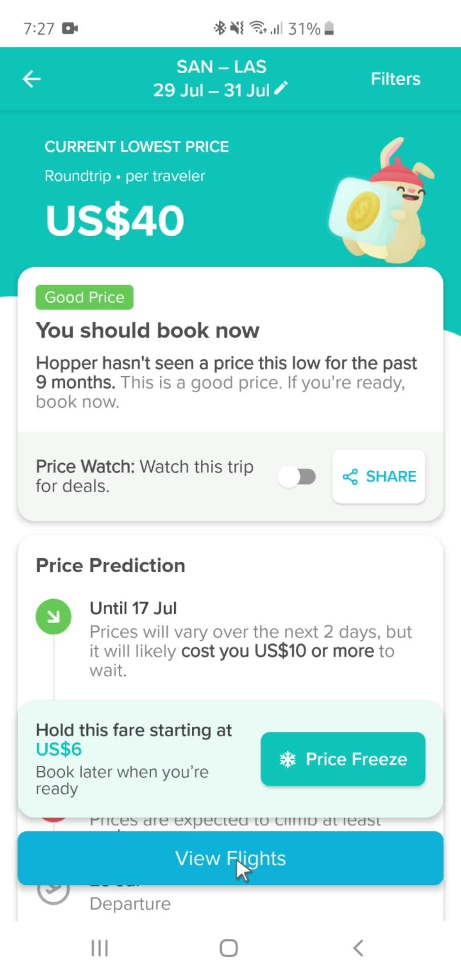 Filtering and sorting screenshot