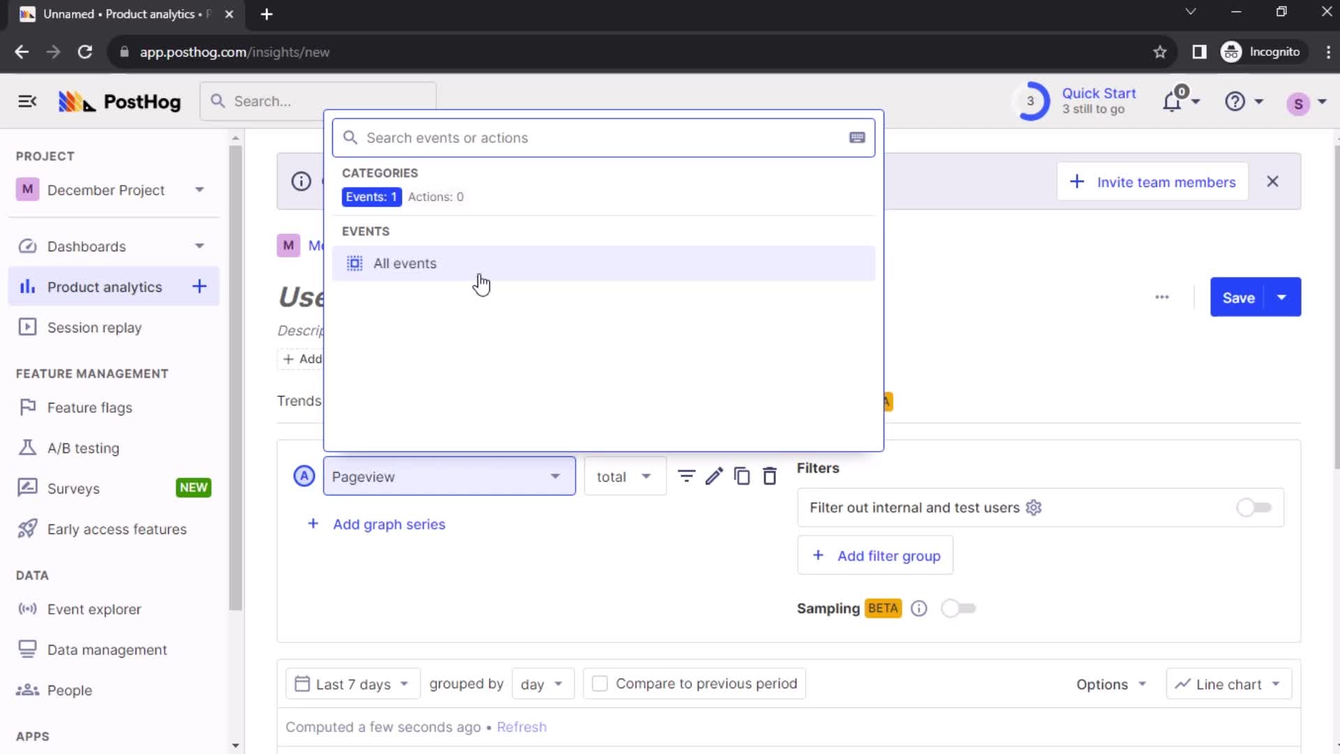 Creating a stickiness insight on PostHog video thumbnail