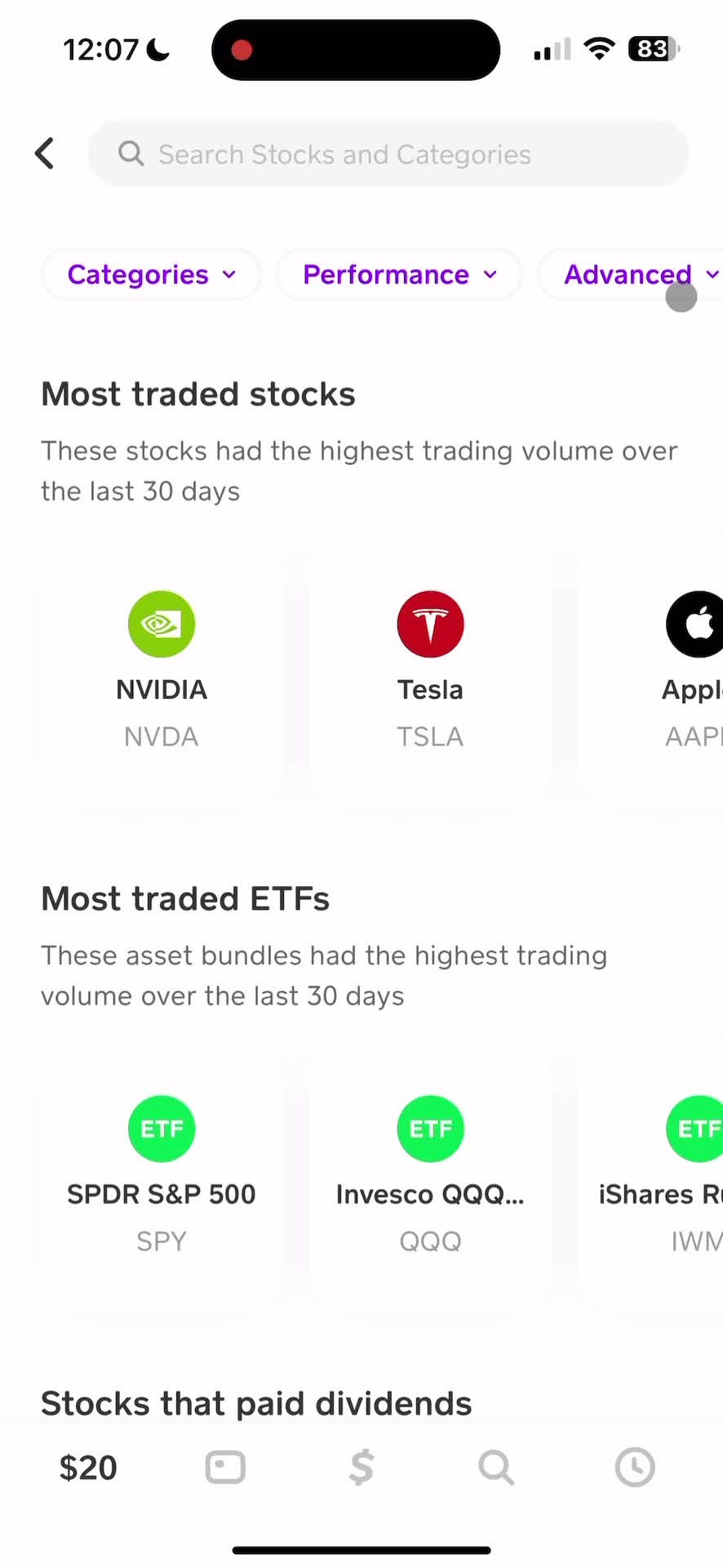 Filtering stocks on Cash App video thumbnail