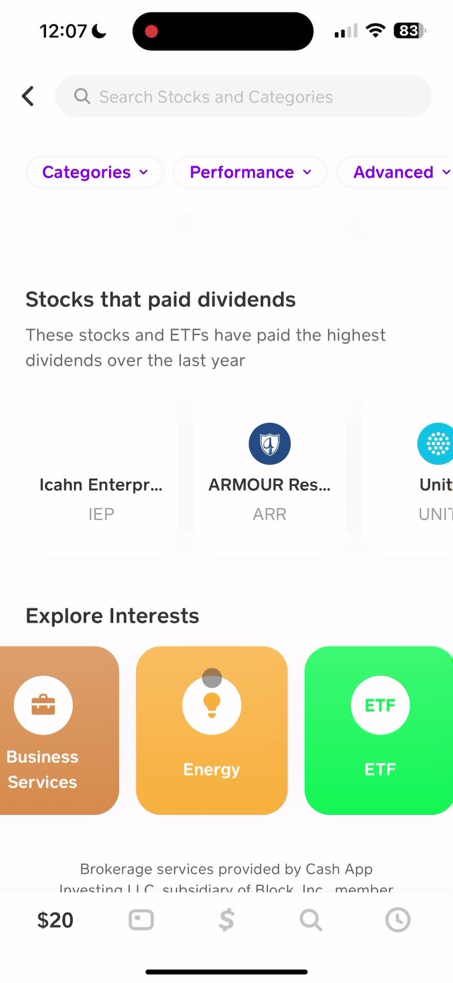 Filtering stocks on Cash App video thumbnail