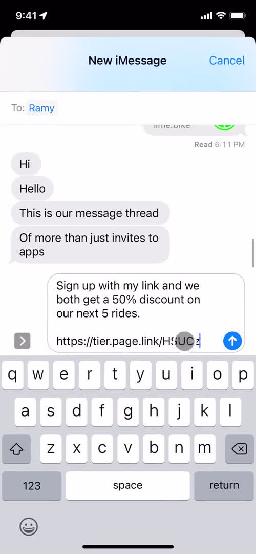 Inviting people screenshot