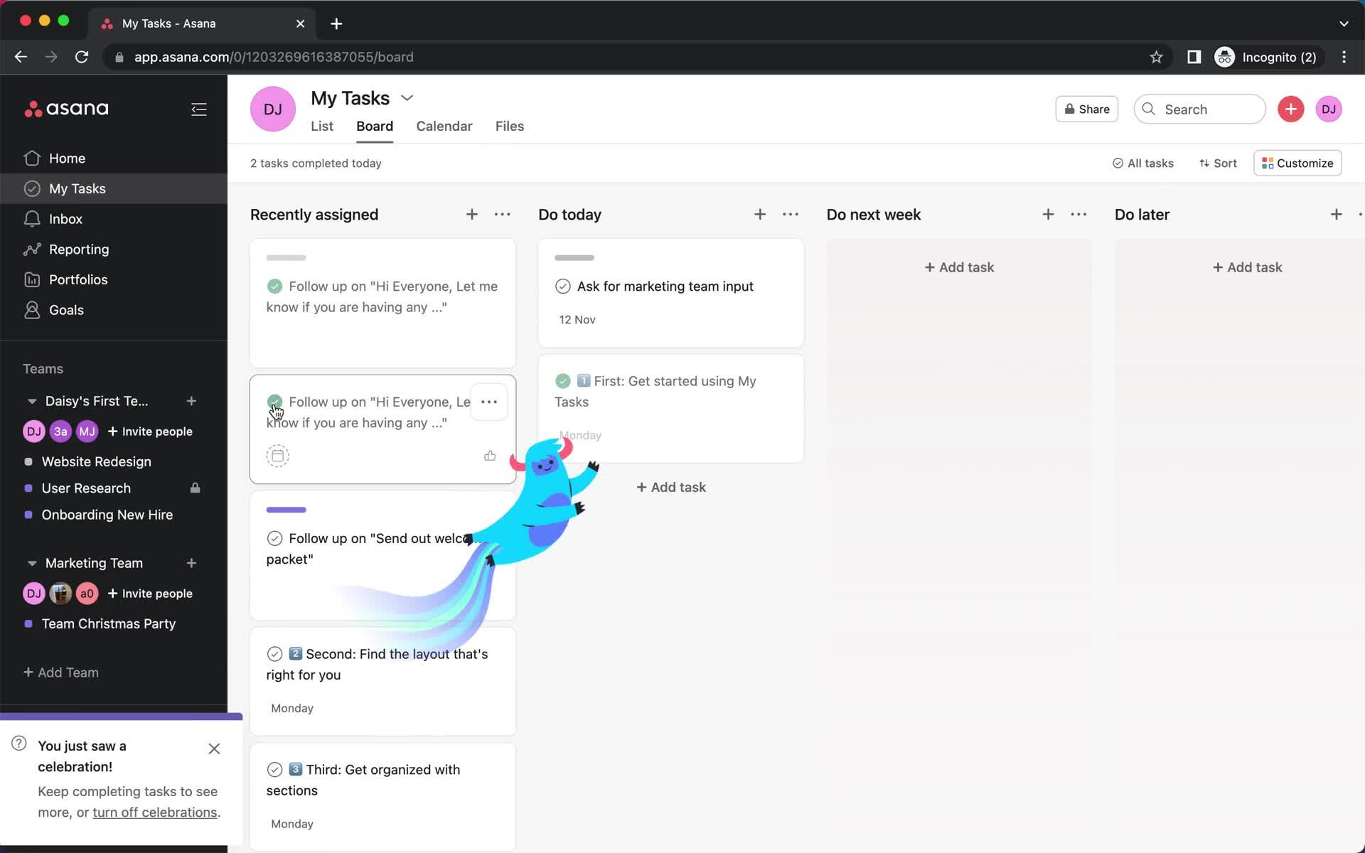 Tasks on Asana video thumbnail