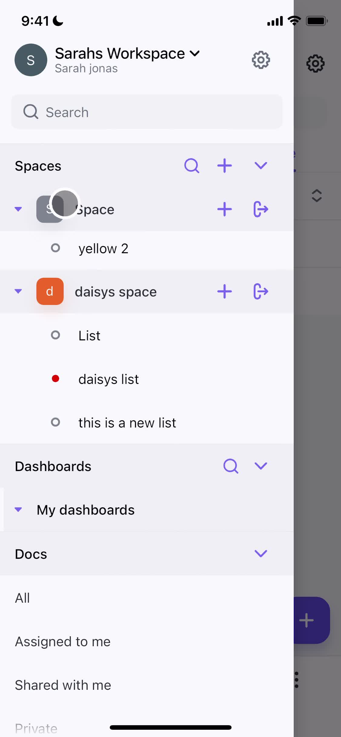 Tasks screenshot