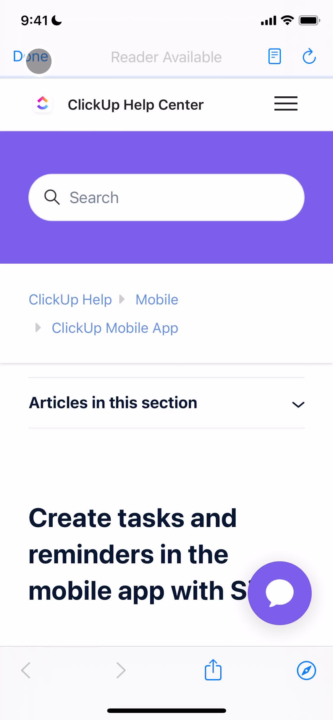 Tasks screenshot