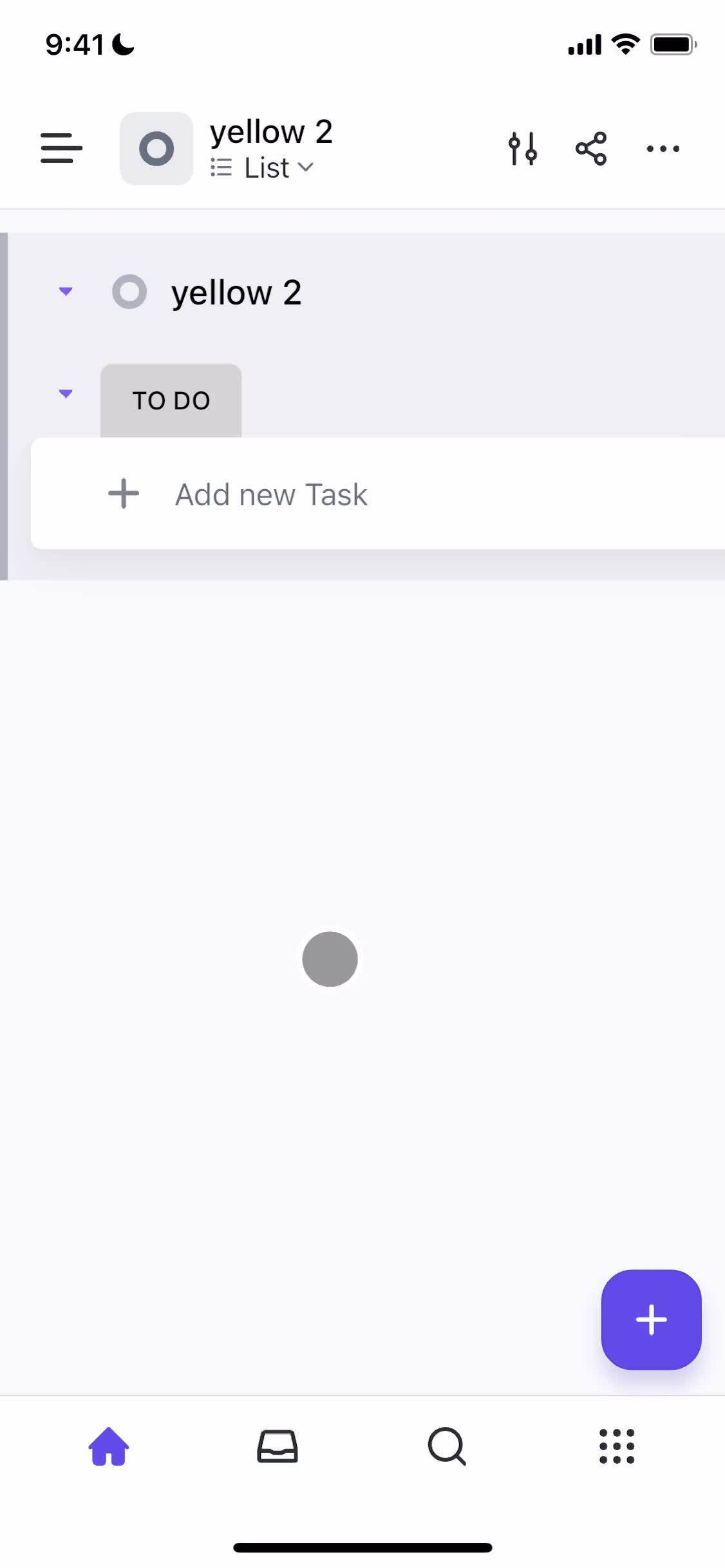 Tasks screenshot