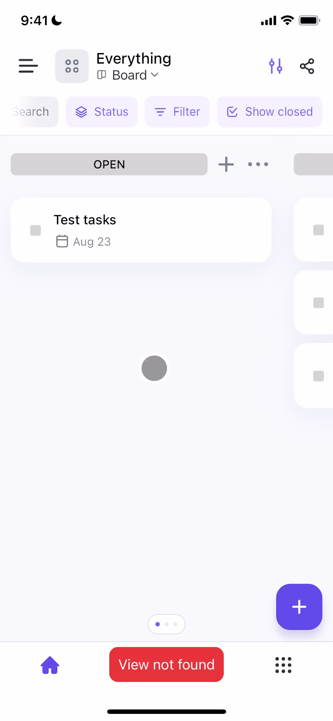 Tasks screenshot