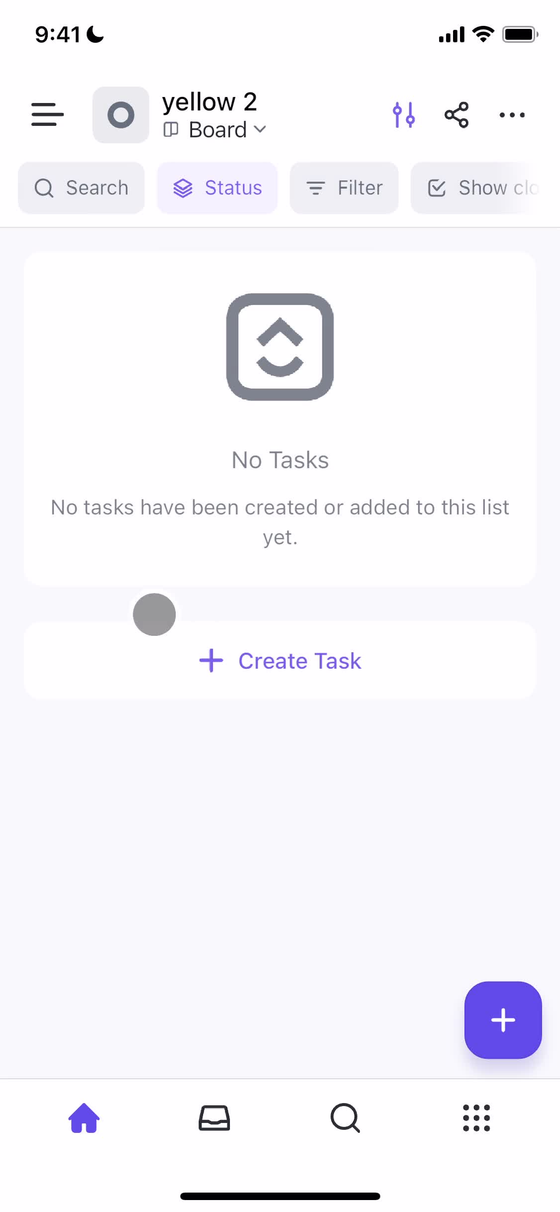 Tasks screenshot