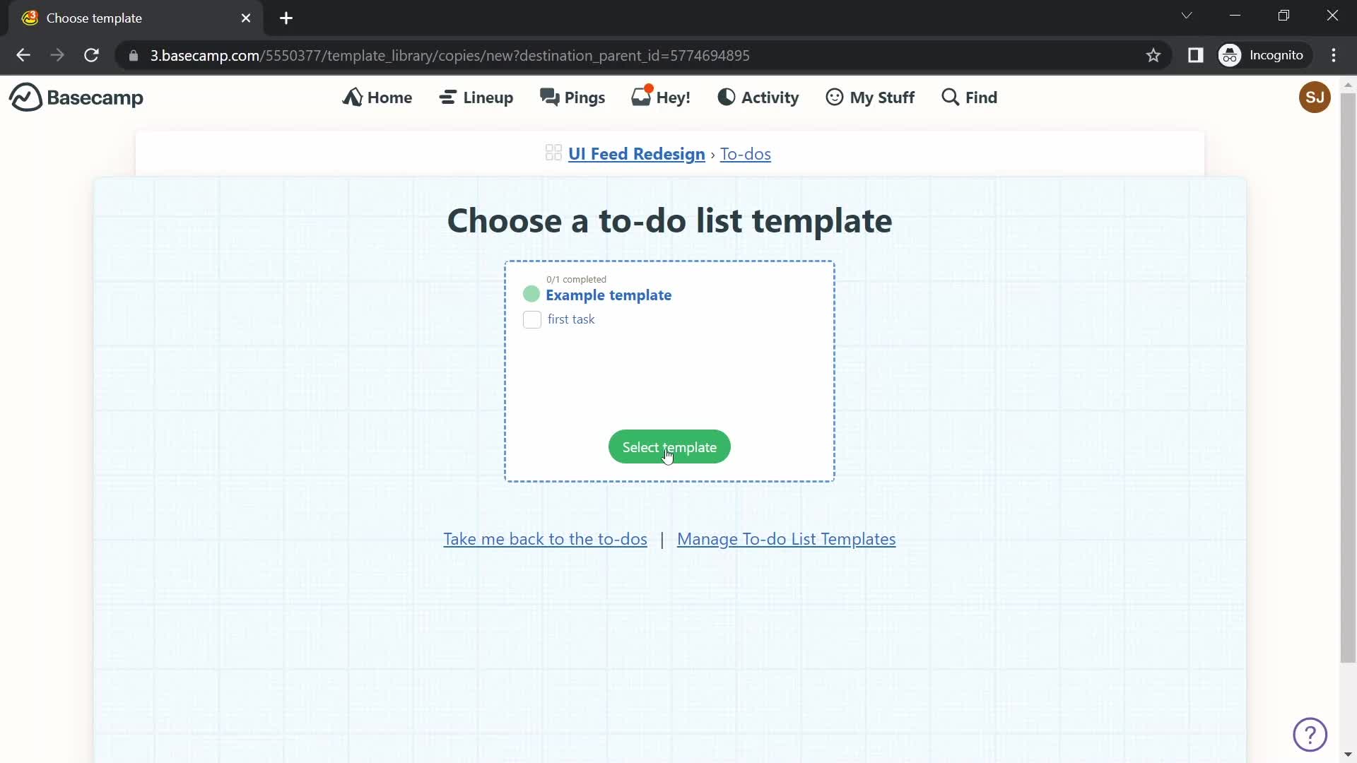 Tasks screenshot