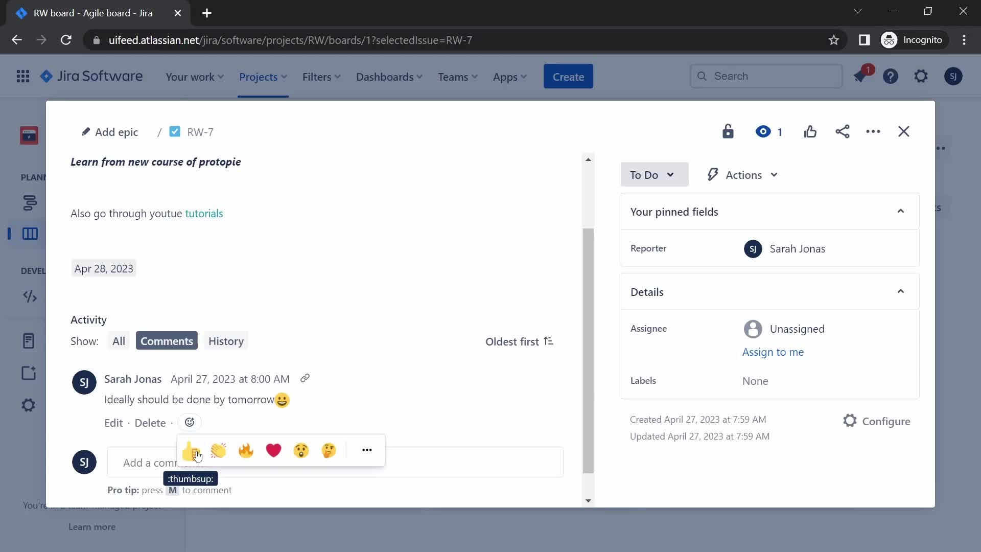 Tasks on Jira video thumbnail