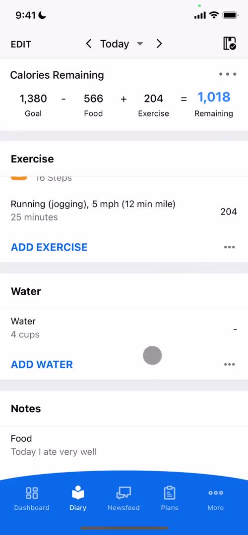 Tracking activity on MyFitnessPal video thumbnail