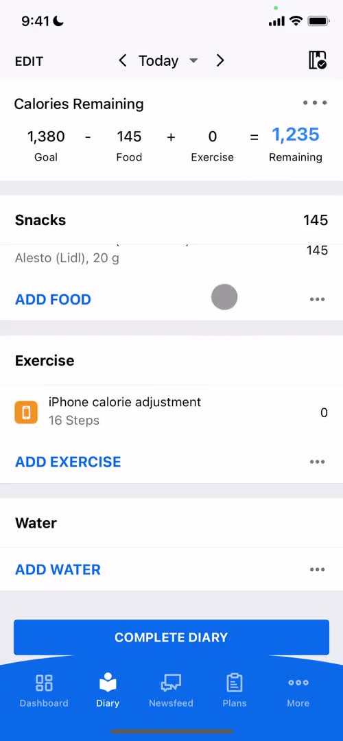 Tracking activity on MyFitnessPal video thumbnail