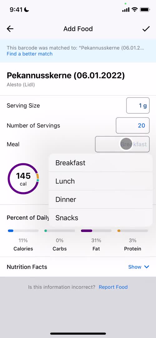 Tracking activity on MyFitnessPal video thumbnail