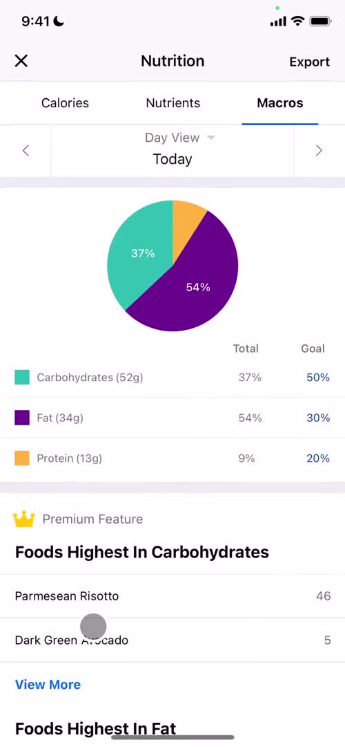 Tracking activity screenshot