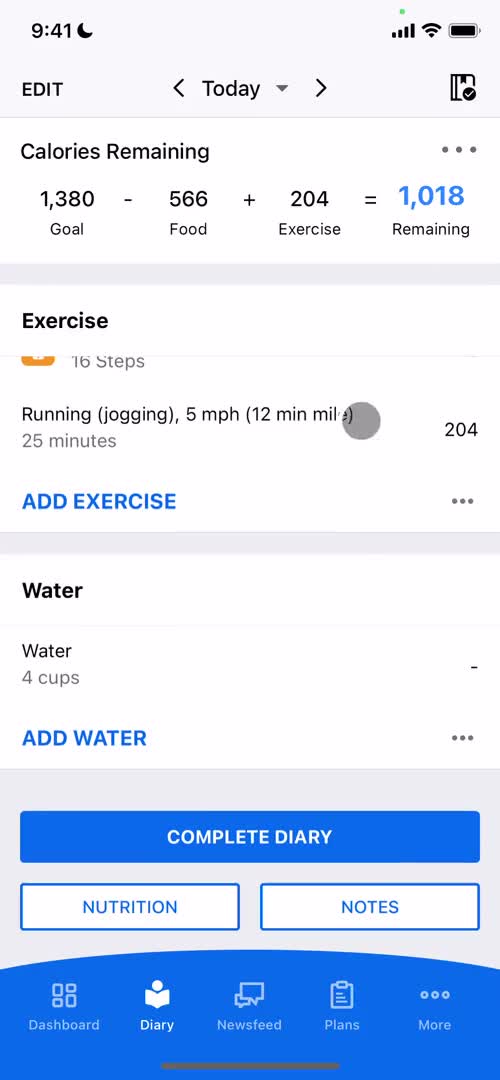 Tracking activity on MyFitnessPal video thumbnail