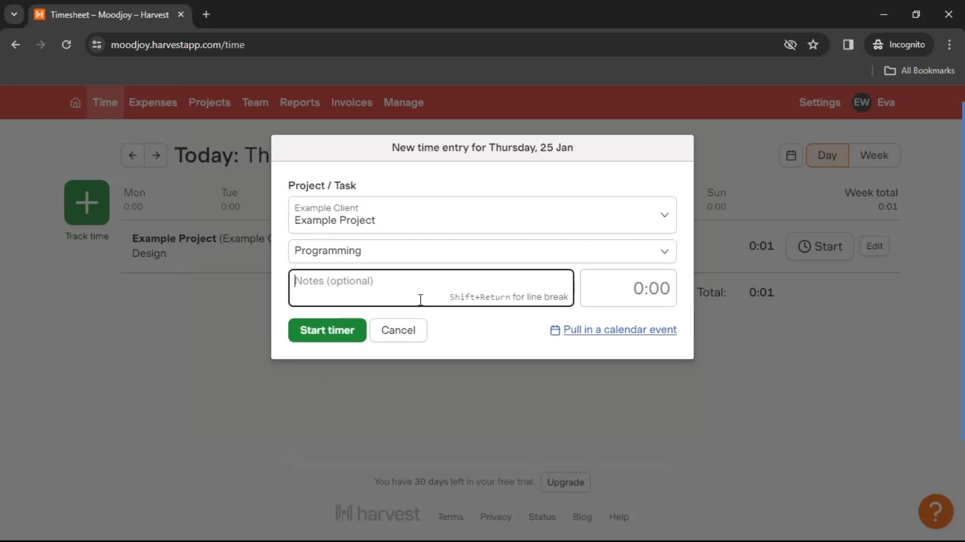 Time tracking on Harvest video thumbnail