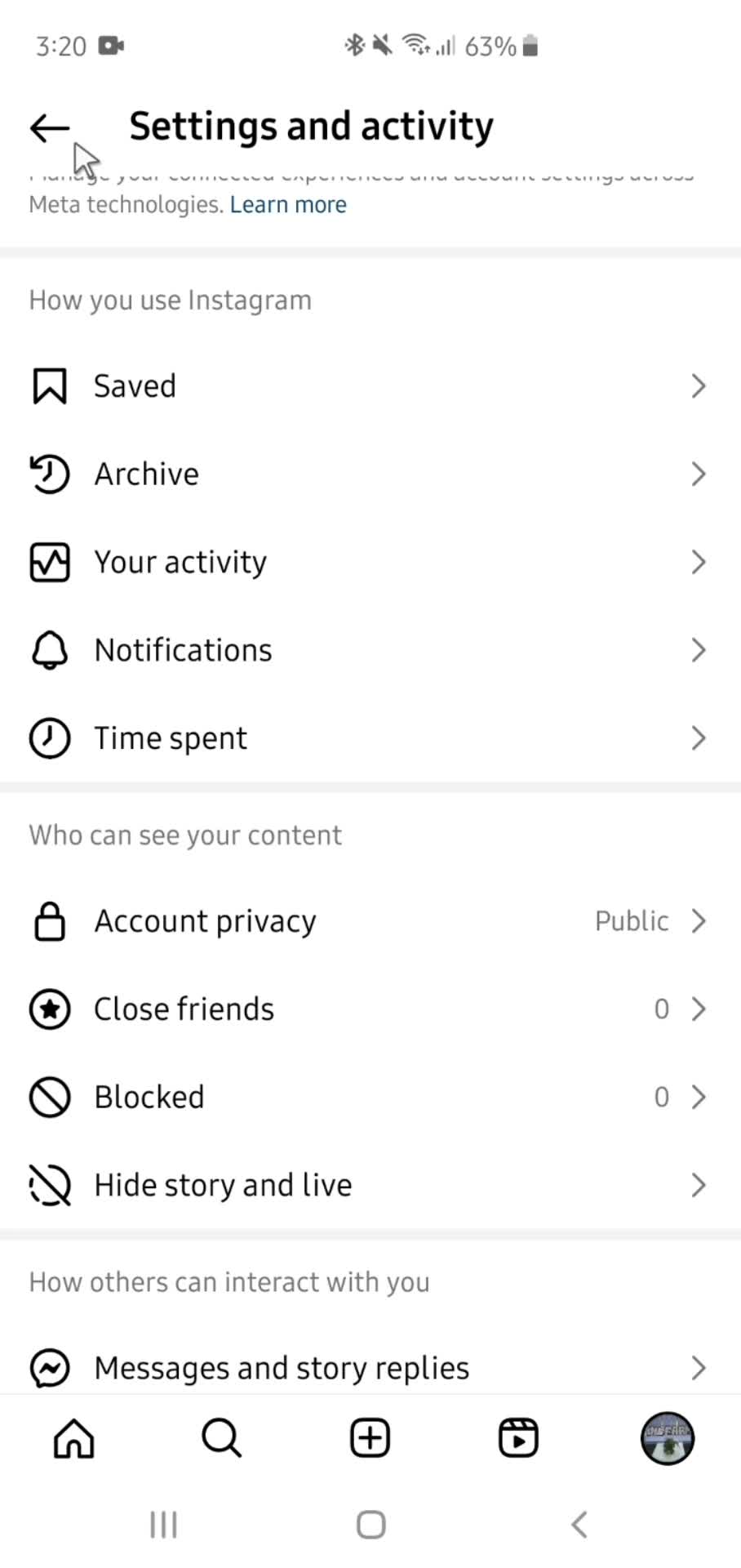 Unblocking users screenshot