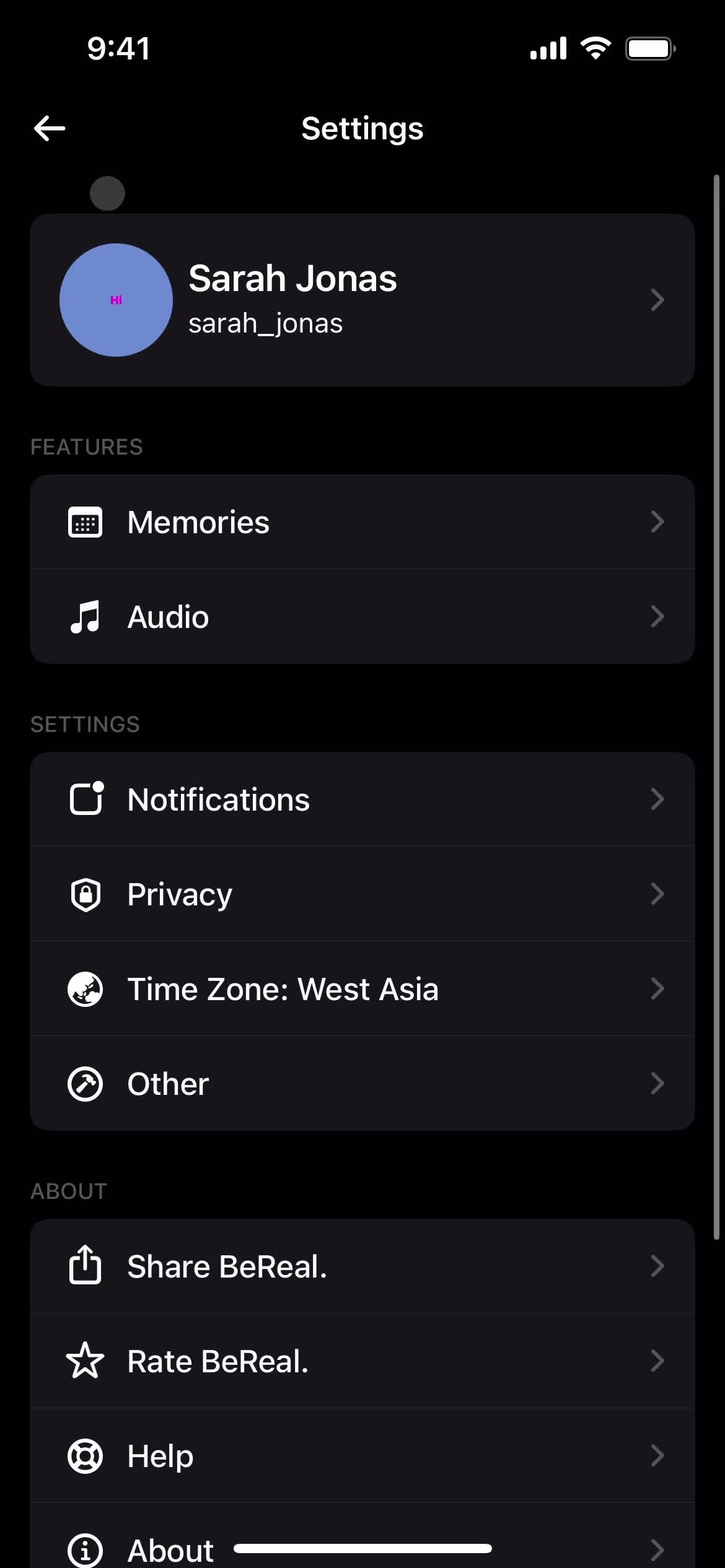 Notification settings screenshot