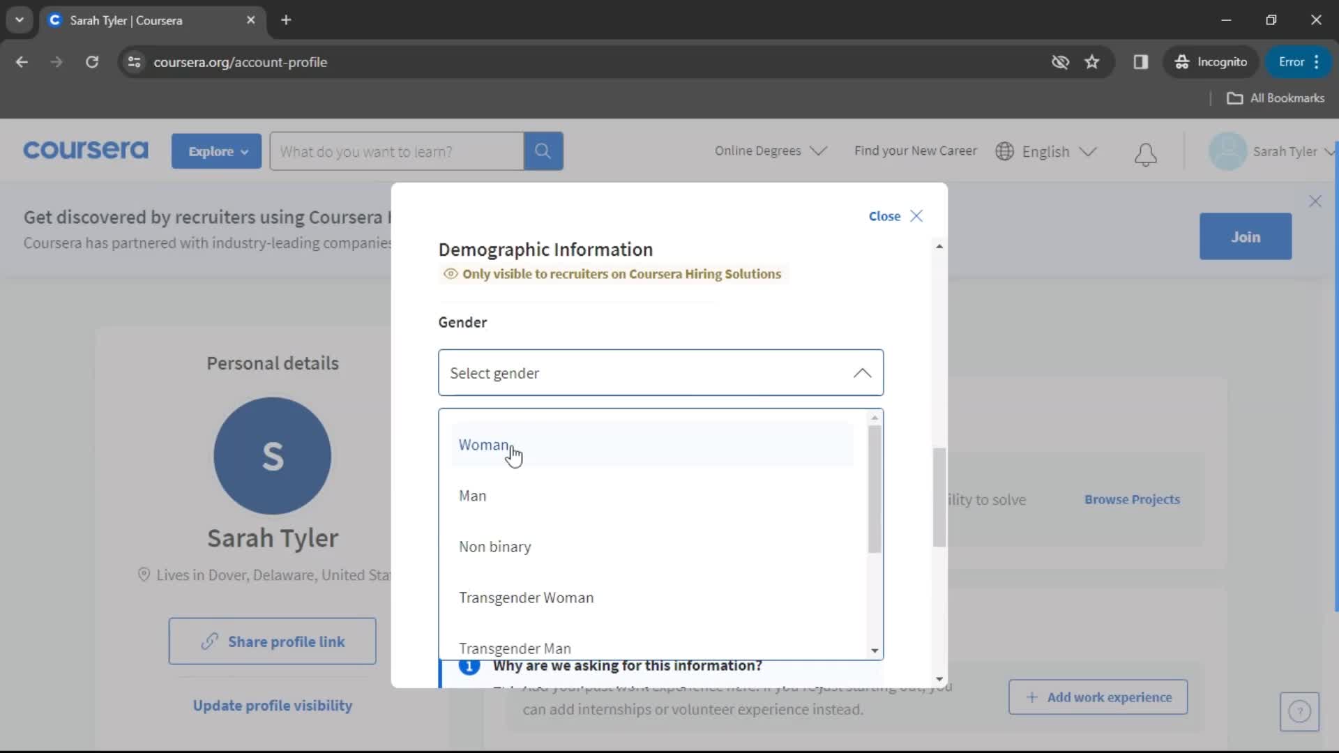 Updating your profile on Coursera video thumbnail