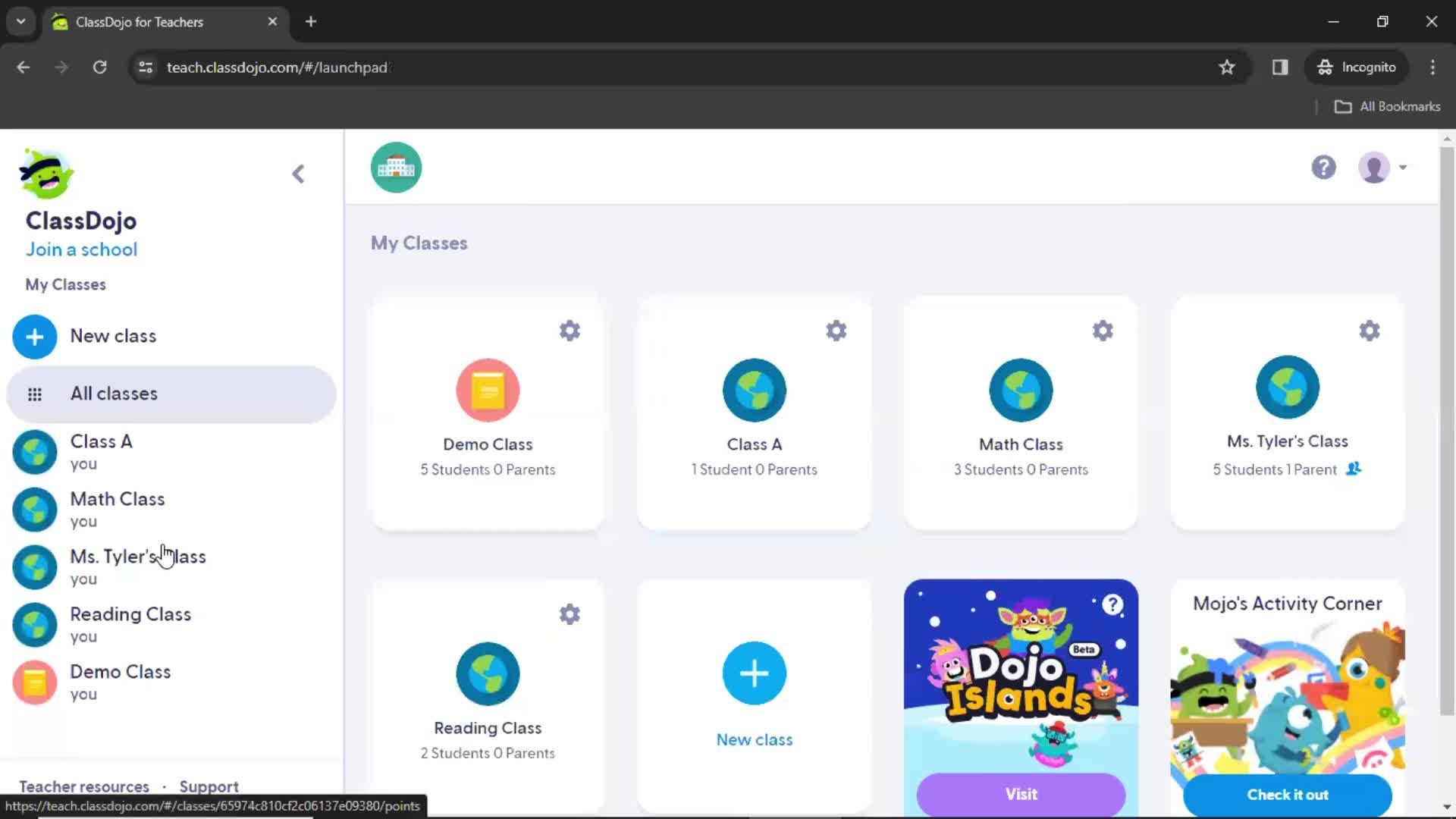 Notification settings on ClassDojo video thumbnail