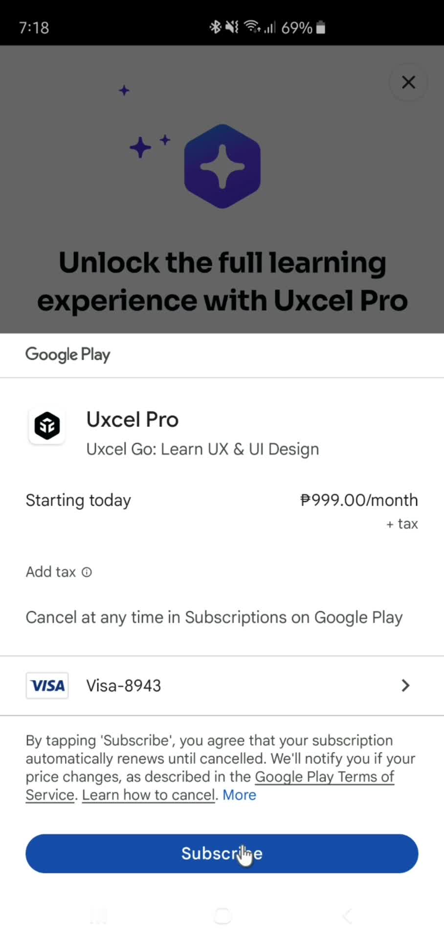 Upgrading your account on Uxcel video thumbnail