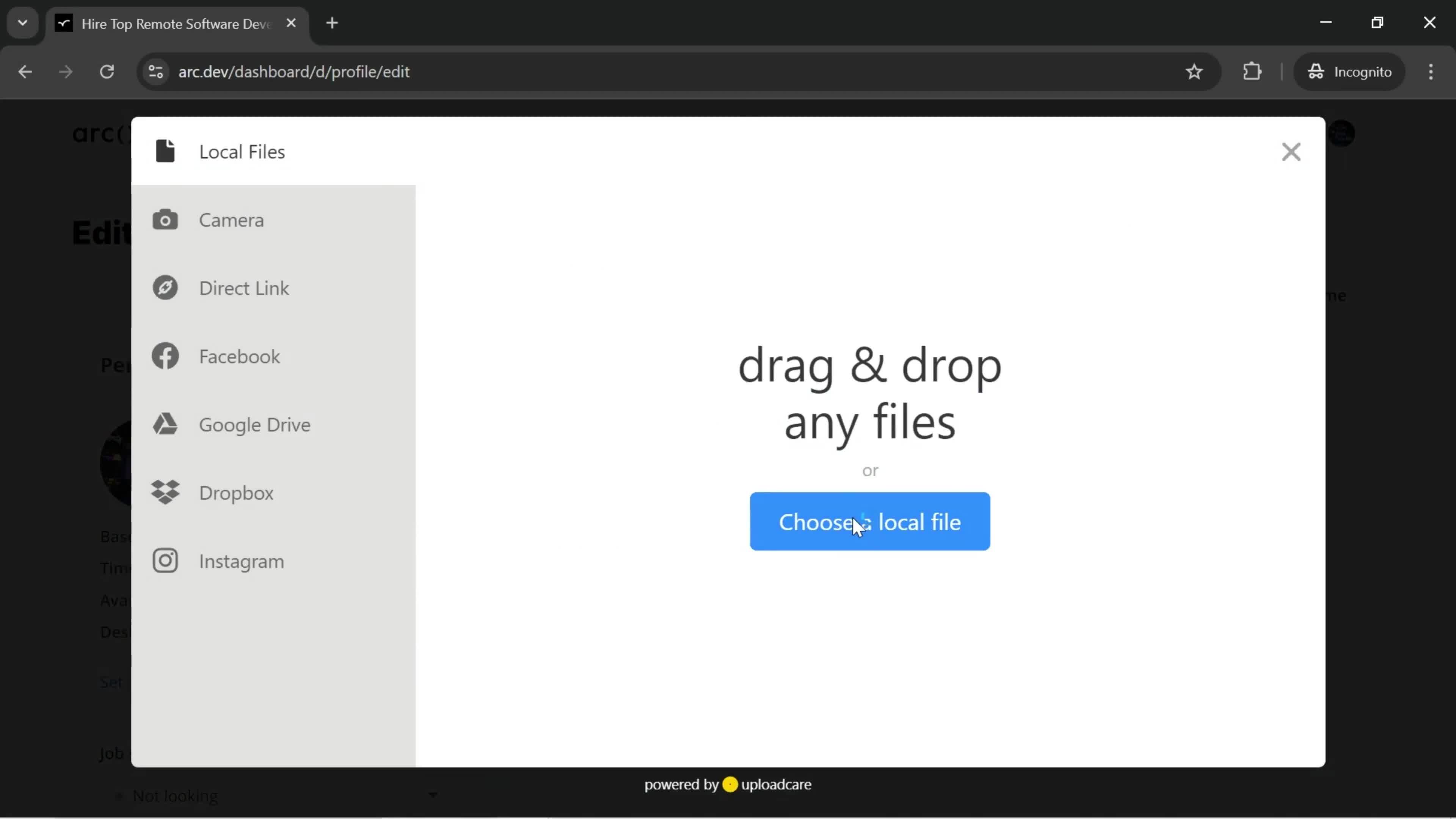 Uploading resume on Arc.dev video thumbnail