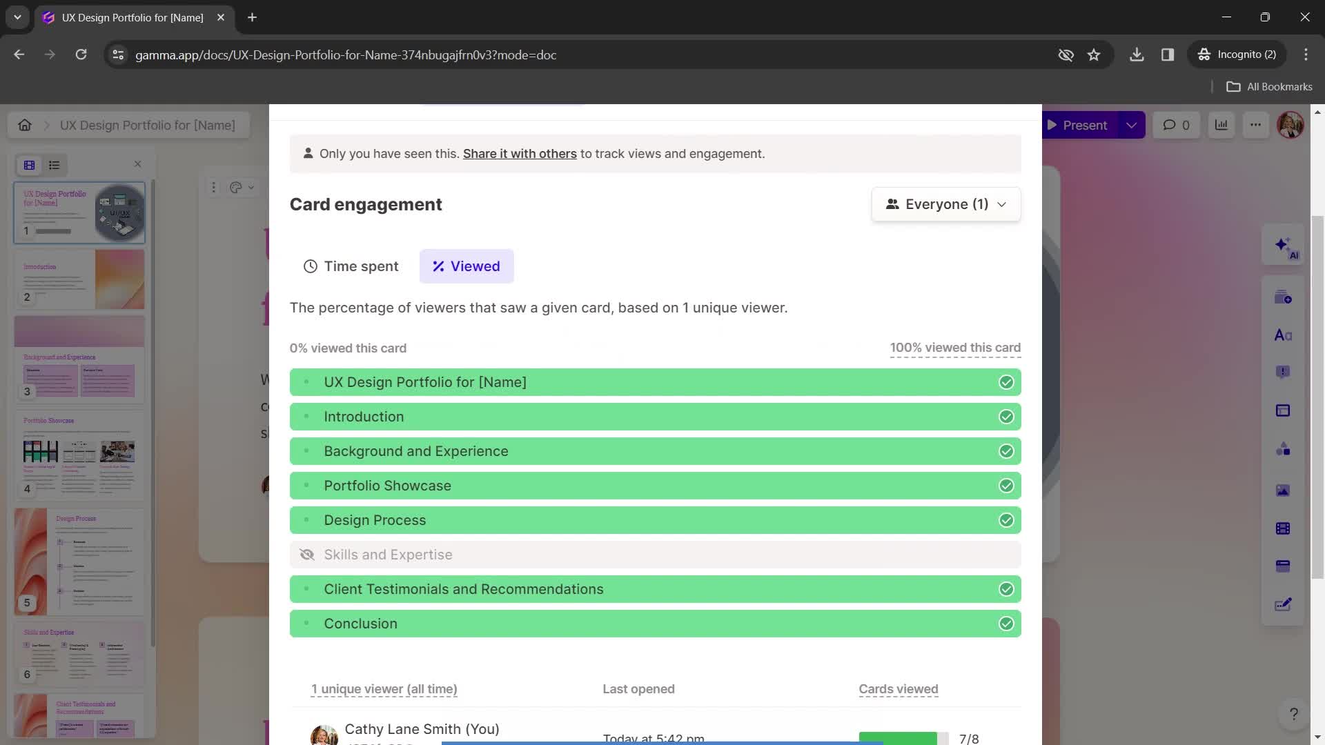 Analytics/Stats on Gamma video thumbnail