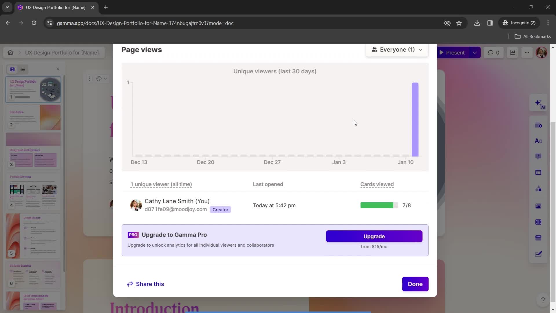 Analytics/Stats on Gamma video thumbnail